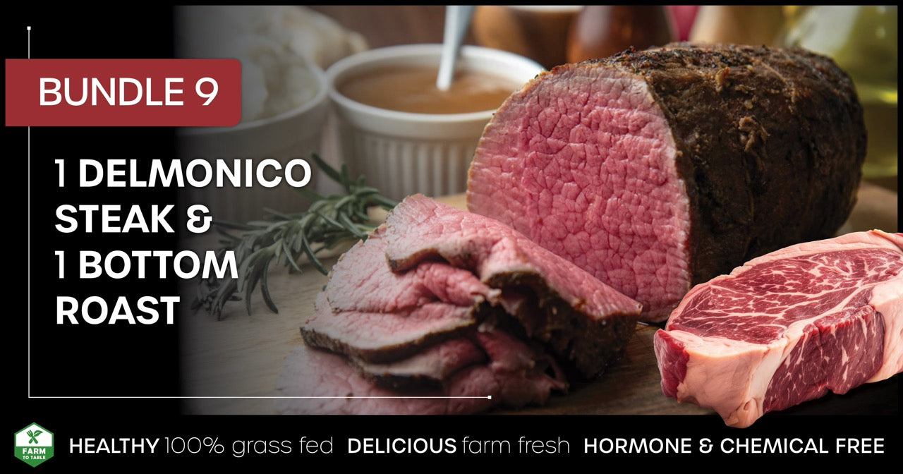 Delmonica Steak & Bottom Round Roast Bundle